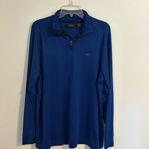 Greg Norman x Tasso Elba Blue Long sleeve 1/4 zip Long sleeve polo size M